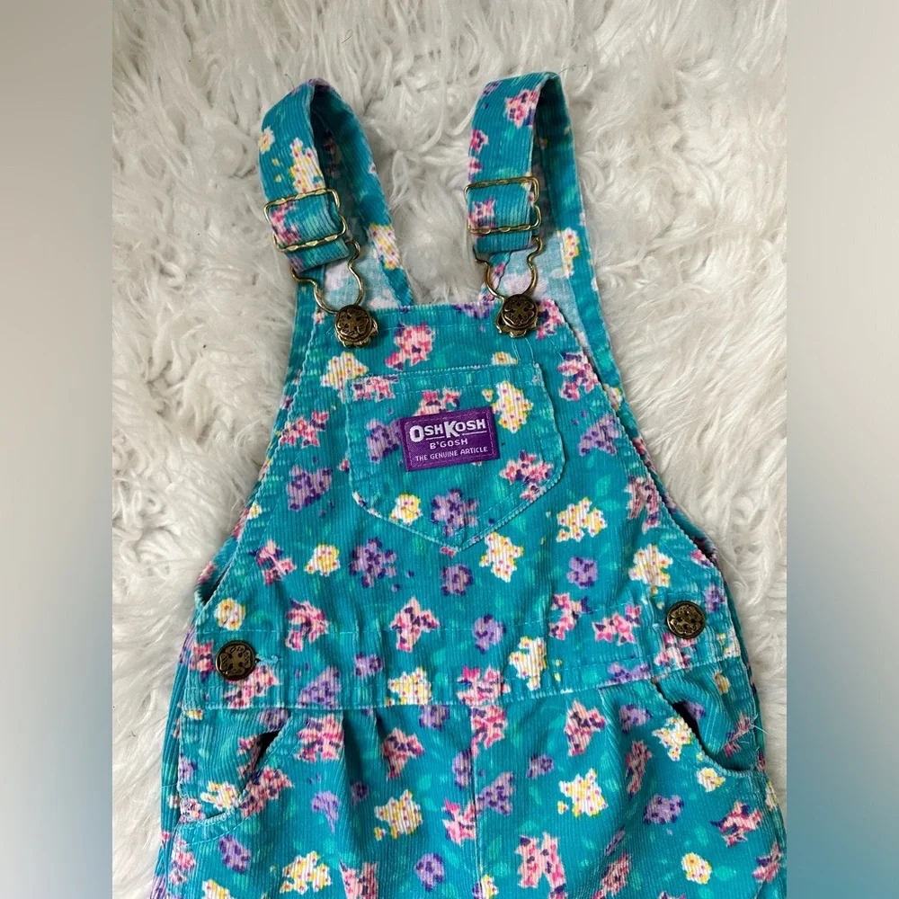 Vintage Oshkosh floral overalls